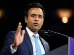 Vivek Ramaswamy was confronted about a controversial ad featuring his opponent Amy Acton's mother.