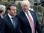 Macron and Trump once enjoyed a good relationship but Trump regularly mocks the French president in his public speeches.(Reuters File)