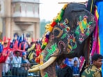 he Vijayadashami procession began in Mysuru on Wednesday, concluding 11 days of Dussehra celebrations.