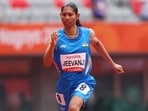 Deepthi Jeevanji in action at the games in Japan. 