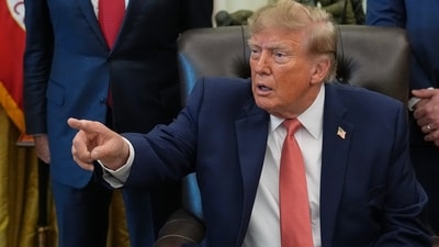 President Donald Trump speaks in the Oval Office of the White House, Tuesday, Oct. 20, 2026, in Washington. AP/PTI(AP10_21_2026_000003A) (AP)