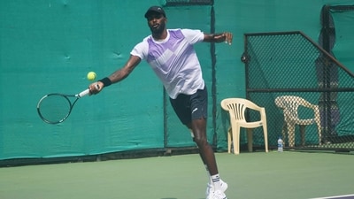 Dhakshineswar Suresh looking to improve his ranking to get a spot in the Australian Open qualification next year. (MSLTA) Dhakshineswar Suresh looking to improve his ranking to get a spot in the Australian Open qualification next year. (MSLTA)