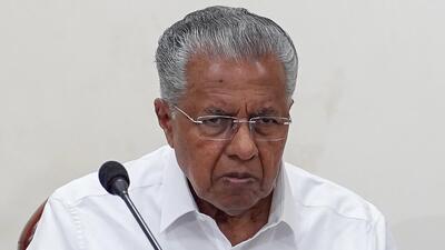 Ex-Chief Minister of Kerala Pinarayi Vijayan at the Polit Bureau meeting at the party headquarters, AKG Bhawan (ANI)