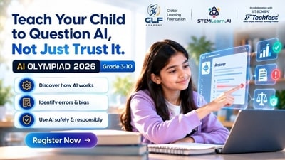 AI-based homework helpers can solve a problem in seconds. The Global Learning Foundation AI Olympiad 2026 helps students in Grades 3 to 10 learn to question an answer, not just copy it. AI-based homework helpers can solve a problem in seconds. The Global Learning Foundation AI Olympiad 2026 helps students in Grades 3 to 10 learn to question an answer, not just copy it.