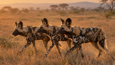 About 2,560 miles on foot: The record trek of three African wild dog brothers. About 2,560 miles on foot: The record trek of three African wild dog brothers.