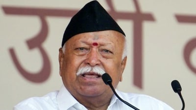 RSS chief Mohan Bhagwat in Nagpur on Tuesday. (HT Photo) RSS chief Mohan Bhagwat in Nagpur on Tuesday. (HT Photo)
