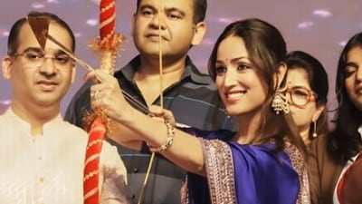 Yami Gautam at Dussehra celebration in Delhi.
