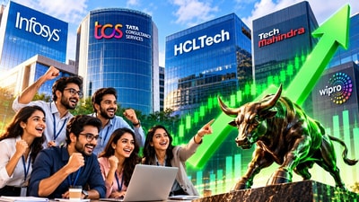 ఐటీ షేర్ల జాతర: ఎల్టీటీఎస్ 15% అప్, దూసుకెళ్లిన టీసీఎస్, ఇన్ఫోసిస్ ఐటీ షేర్ల జాతర: ఎల్టీటీఎస్ 15% అప్, దూసుకెళ్లిన టీసీఎస్, ఇన్ఫోసిస్