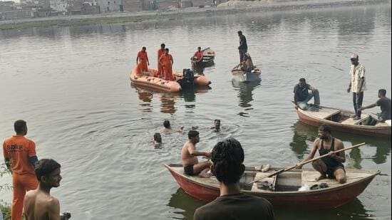 Four youths drowned after a boat capsized during Durga idol immersion in Rajasthan’s Kota. NDRF and SDRF teams recovered their bodies on Wednesday.