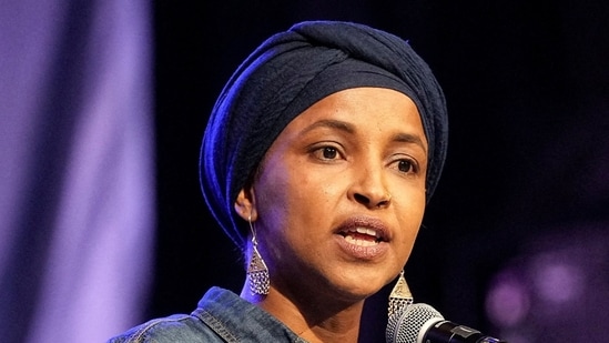 Ilhan Omar speaks during a campaign rally for Minnesota Lt. Gov. Peggy Flanagan in July.(REUTERS)