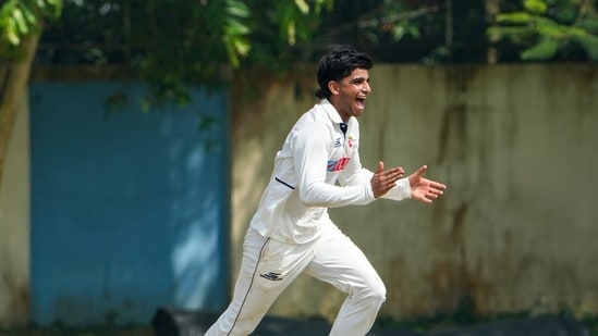 Hrithik Shokeen has picked up a fifer against Gujarat.