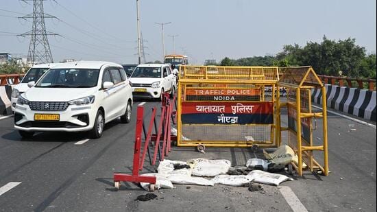 The 4.8-kilometre-long elevated road, which runs parallel to Maharaja Agrasen Marg, connects Sector 18 to Sector 61 and vice versa with three lanes on each side