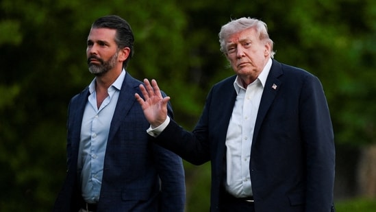 Donald Trump with his eldest son, Donald Trump Jr. (File Photo/Reuter)