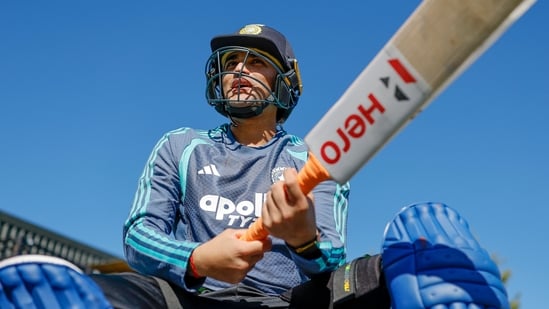 Abhishek Sharma of India during a training session at the Hagley Oval, Christchurch, New Zealand on October 21, 2026.
