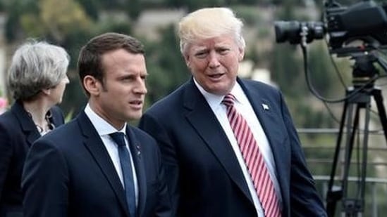 Macron and Trump once enjoyed a good relationship but Trump regularly mocks the French president in his public speeches.