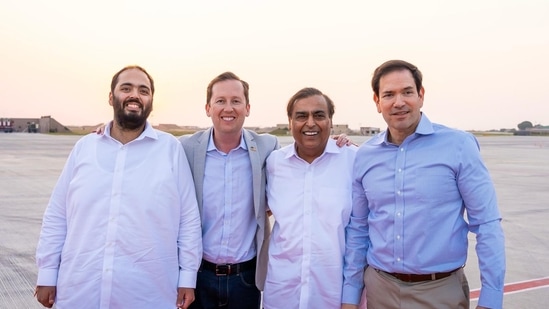 US ambassador to India Sergio Gor accompanied Rubio to Jamnagar