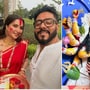 দশমীতে দেবীবরণ-সিঁদুরখেলায় মাতলেন শুভশ্রী! রাজের সাথে চেনা পোজ, চমক দিল ইয়ালিনি