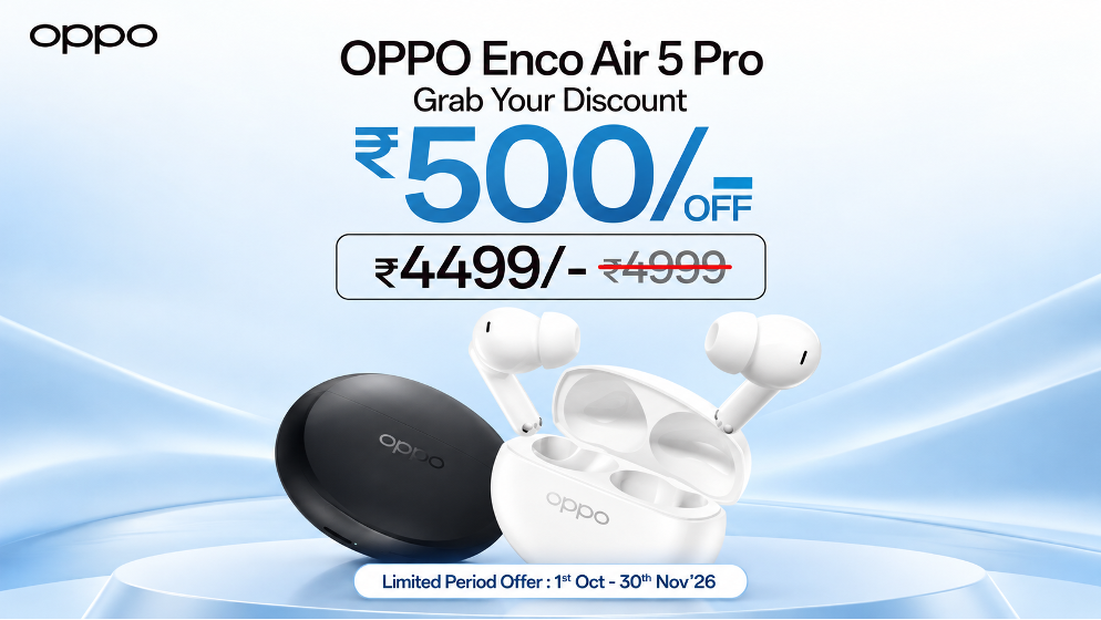 Consumers purchasing an eligible OPPO smartphone can avail themselves of the OPPO Enco Buds3 Pro+ at 50 per cent off.