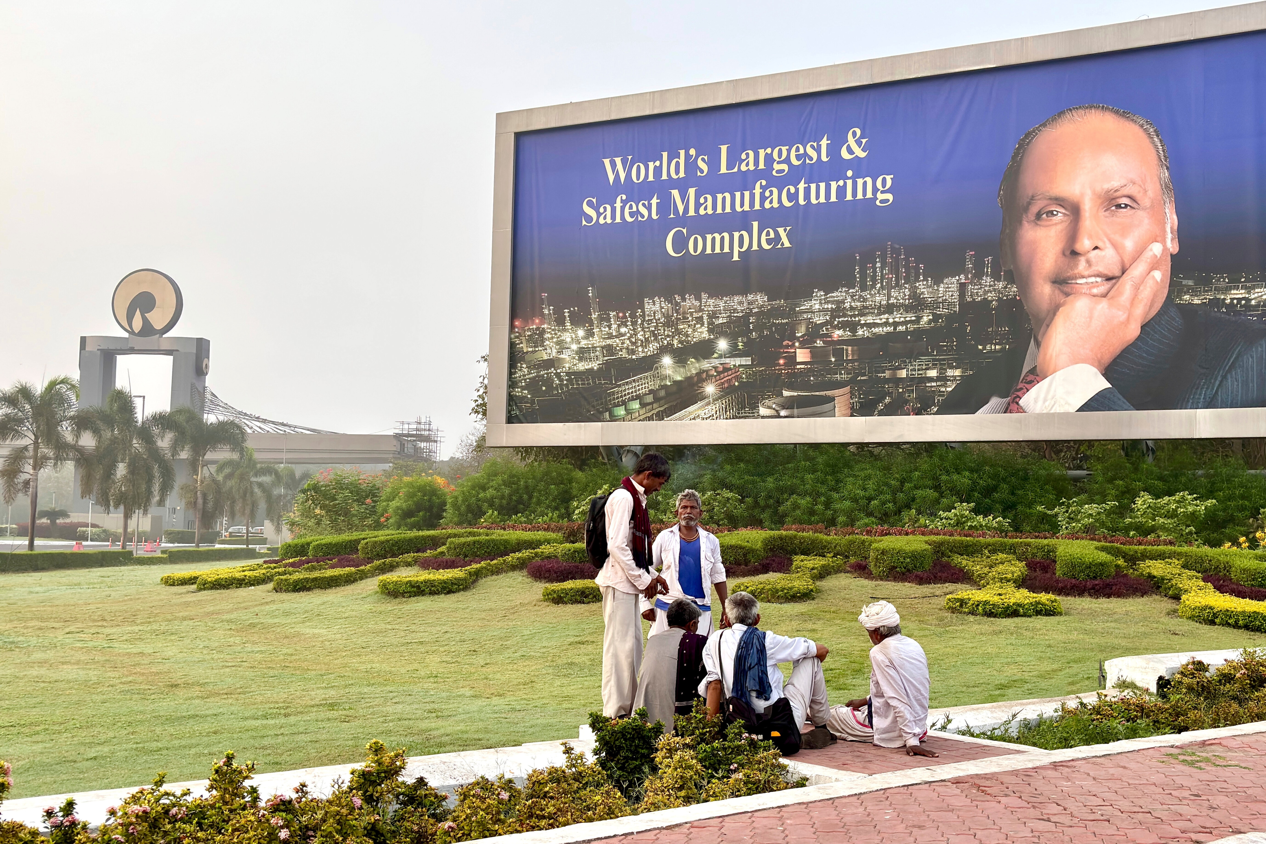Outside the Jamnagar Refinery run by Reliance. (AP File Photo) Outside the Jamnagar Refinery run by Reliance. (AP File Photo)