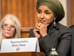 Ilhan Omar says 'not to my knowledge' when asked if she's related to ex-husband in first interview after DC raid (AP Photo/Mark Schiefelbein)