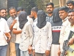 Mumbai, India – 21 Oct 2026: Three primary accused Actor Tiger Shroff firing case are escorted by the Mumbai Crime Branch's Anti-Extortion Cell after being produce in the Esplanade Court (Killa Court), in Mumbai, India, on Wednesday, 21 Sept 2026. (Photo by Bhushan Koyande/HT Photo)