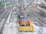 Mumbai, India. Oct 21, 2026 - View of the under-construction Platforms 5 and 6 at Chhatrapati Shivaji Maharaj Terminus (CSMT). Mumbai, India. Oct 21, 2026. (Photo by Raju Shinde/HT Photo) (Raju Shinde)