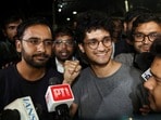 విడుదల అనంతరం మీడియాతో మాట్లాడుతున్న సీజేపీ నేతలు
