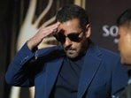 Salman Khan gestures in greeting as he leaves a press conference announcing the dates and venue for the 2027 International Indian Film Academy (IIFA) Awards in Mumbai, India, Thursday, Oct. 22, 2026. (AP Photo/Rafiq Maqbool)(AP Photo/Rafiq Maqbool)