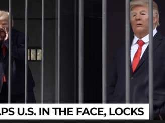 ‘Donald Trump’ behind bars: Iran humiliates POTUS live, ‘President locked behind bars’ in Tehran