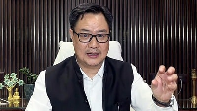 কেন্দ্রীয় মন্ত্রী কিরেন রিজিজু (ANI Video Grab)