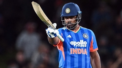 India's Sanju Samson celebrates his half-century during the 1st T20I against New Zealand at Hagley Oval ground, in Christchurch on Thursday (ANI Pic Service) India's Sanju Samson celebrates his half-century during the 1st T20I against New Zealand at Hagley Oval ground, in Christchurch on Thursday (ANI Pic Service)