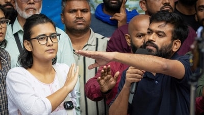 CJP founder Abhijeet Dipke announced a flag march on Friday evening after the party’s co-convenors, Saurav Das and Ashutosh Ranka, were arrested. (REUTERS)