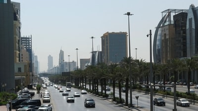 Vehicles travel along a road in Riyadh, Saudi Arabia, October 22, 2026. (REUTERS)