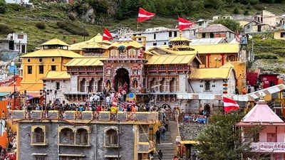 People visit the Badrinath Temple amid the ongoing 'Char Dham Yatra' in Chamoli district. (PTI) People visit the Badrinath Temple amid the ongoing 'Char Dham Yatra' in Chamoli district. (PTI)