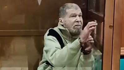 Stephen Hubbard in a photo taken from video released by the Moscow City Court Press Service on October 7. (Moscow City Court Press Service ) Stephen Hubbard in a photo taken from video released by the Moscow City Court Press Service on October 7. (Moscow City Court Press Service )