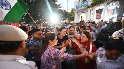 The Congress women’s wing during a protest in New Delhi. (HT file) The Congress women’s wing during a protest in New Delhi. (HT file)