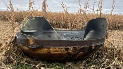 Minnesota officials shared a picture of the 'space object' on Facebook. (Facebook/StevensCountySheriffsOffice) Minnesota officials shared a picture of the 'space object' on Facebook. (Facebook/StevensCountySheriffsOffice)