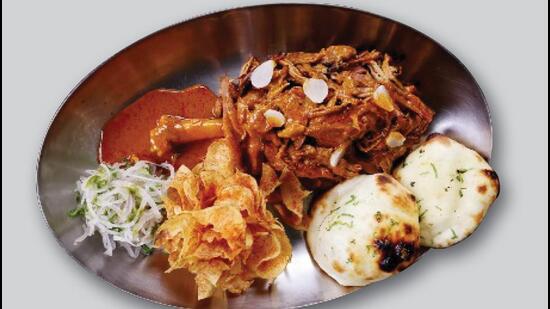 At Nisaba, Manish Mehrotra transforms his raan with a bone marrow gravy.