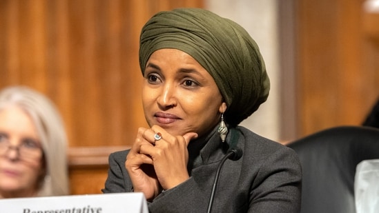 Ilhan Omar says 'not to my knowledge' when asked if she's related to ex-husband in first interview after DC raid (AP Photo/Mark Schiefelbein) (AP Photo/Mark Schiefelbein)