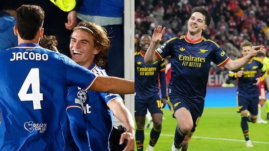Como beat Manchester United 4-1, Arsenal settled for a draw against Bayern Munich. (Reuters and AP Image)