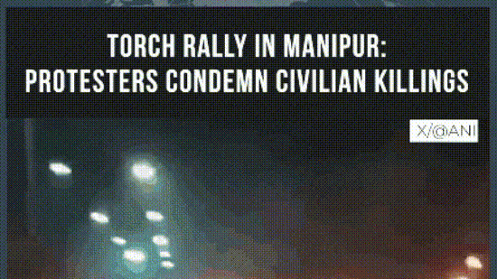 Manipur: Meira Paibi Activists Hold Torch Rally Over Killing of Three Civilians | #shorts