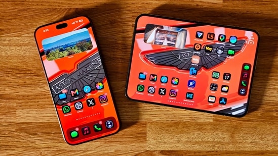 The iPhone 18 Pro Max (left) and iPhone Duo reflect Apple's bolder, more playful approach without compromising on craftsmanship.