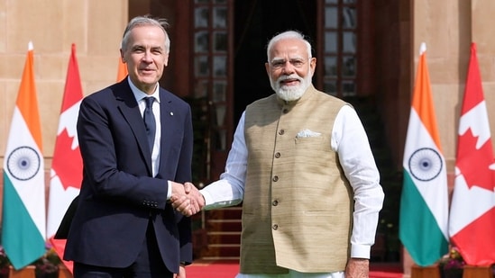 Prime Minister Narendra Modi and Canadian Prime Minister Mark Carney.