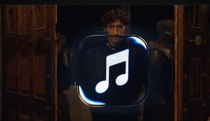 Apple Music's new design draws on Liquid Glass design. (Apple)