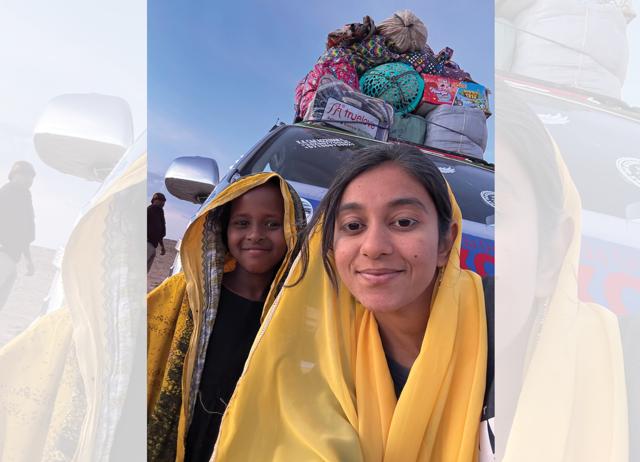 Garima Bakshi disguised herself as a Somali woman for a four-day road trip from Hargeisa to Mogadishu. (INSTAGRAM/ @WanderingWithPaint) Garima Bakshi disguised herself as a Somali woman for a four-day road trip from Hargeisa to Mogadishu. (INSTAGRAM/ @WanderingWithPaint)