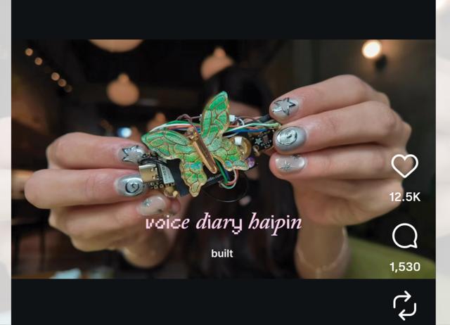 A hairpin that records your voice and turns it into diary notes? Yes please. (INSTAGRAM/ @UX_DENIZA) A hairpin that records your voice and turns it into diary notes? Yes please. (INSTAGRAM/ @UX_DENIZA)