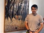 Rehan R Vadra with his photo Exhibition inside the gallery space at Bikaner House, after photographs documenting youth protests, exhibited by the nephew of Indian opposition leader Rahul Gandhi and son of Indian National Congress (INC) leader Priyanka Gandhi Vadra, were removed from display, in New Delhi, India, October 22, 2026.