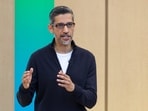 Google CEO Sundar Pichai said AI influenced nearly all coding at the company, but fully self-improving models remained distant.(Reuters)