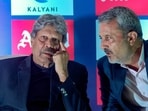 Professional Golf Tour of India (PGTI) President Kapil Dev, left, and CEO Amandeep Johl.