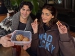 Ananya Panday shares a holiday moment with Aarav Bhatia.